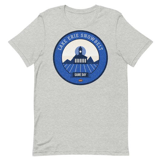 Lake-Effect Blue Game Day Tee in athletic heather, front