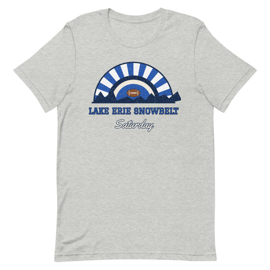 Lake Erie Snowbelt Saturday Tee in athletic heather, front