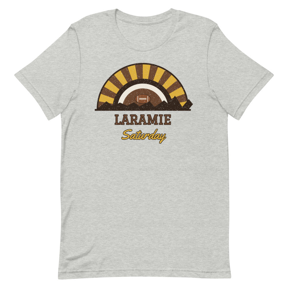 Laramie Saturday Tee in athletic heather, front