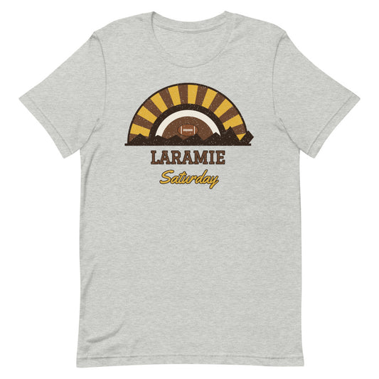Laramie Saturday Tee in athletic heather, front