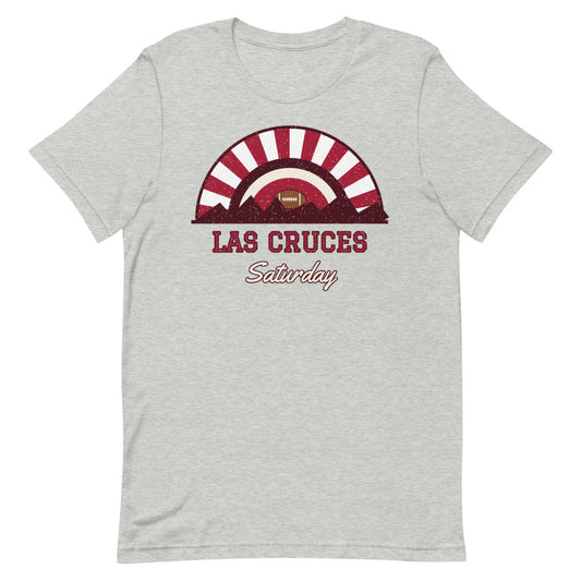 Las Cruces Saturday Tee in athletic heather, front