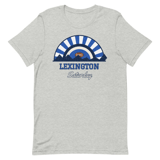 Lexington Saturday Tee in athletic heather, front
