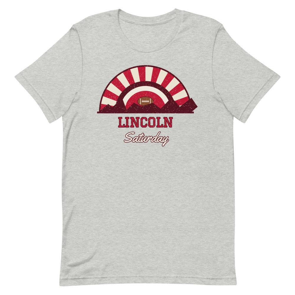 Lincoln Saturday Tee in athletic heather, front