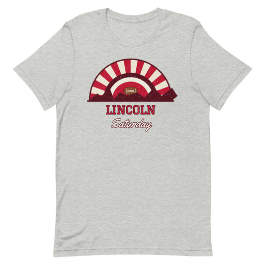 Lincoln Saturday Tee in athletic heather, front