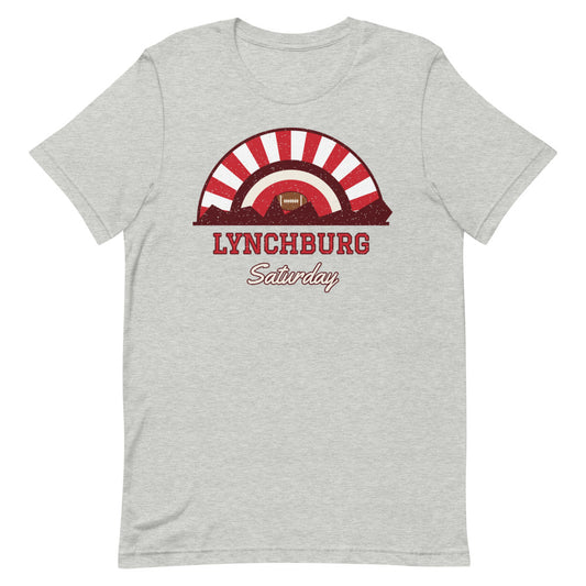 Lynchburg Saturday Tee in athletic heather, front