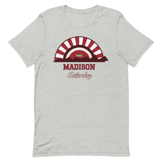 Madison Saturday Tee in athletic heather, front