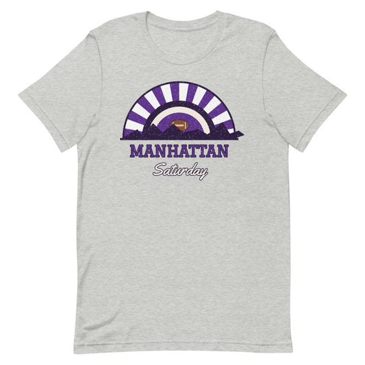 Manhattan Saturday Tee in athletic heather, front