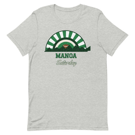 Manoa Saturday Tee in athletic heather, front