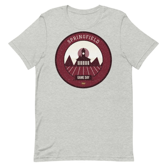 Maroon Ozark Highway Game Day Tee in athletic heather, front