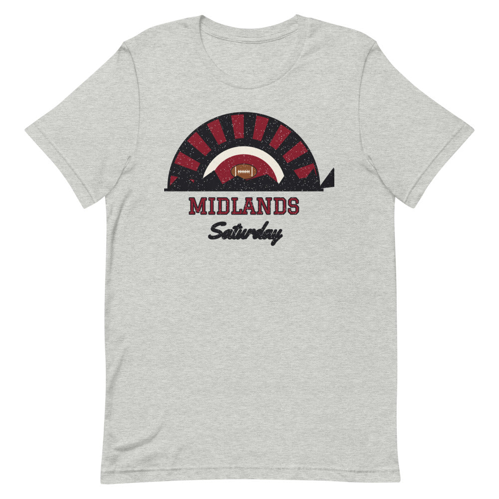 Midlands Saturday Tee in athletic heather, front