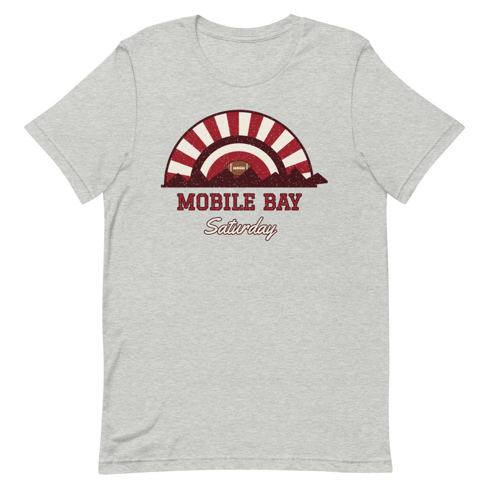 Mobile Bay Saturday Tee in athletic heather, front