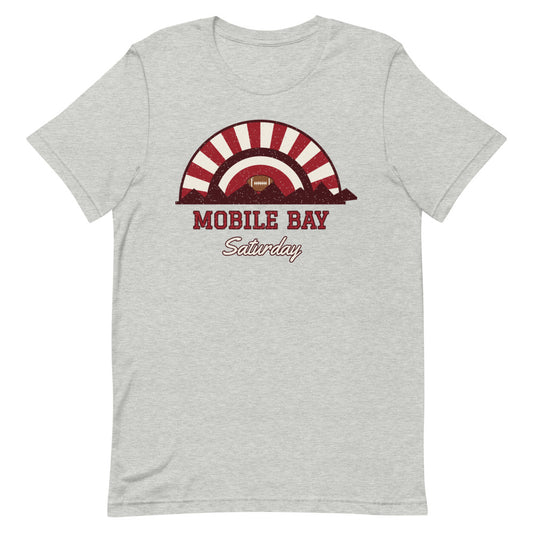 Mobile Bay Saturday Tee in athletic heather, front