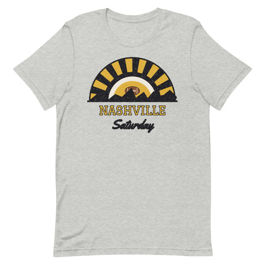 Nashville Saturday Tee in athletic heather, front