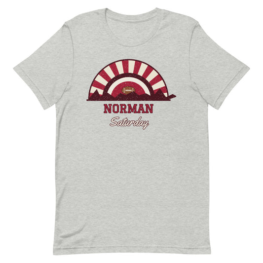 Norman Saturday Tee in athletic heather, front