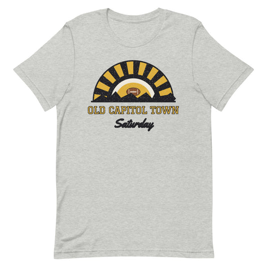 Old Capitol Town Saturday Tee in athletic heather, front