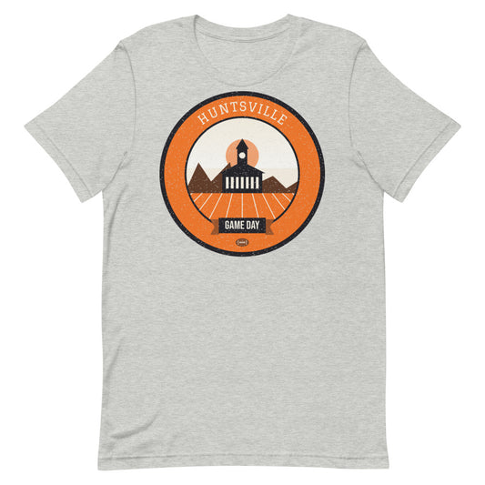 Orange Piney Woods Game Day Tee in athletic heather, front
