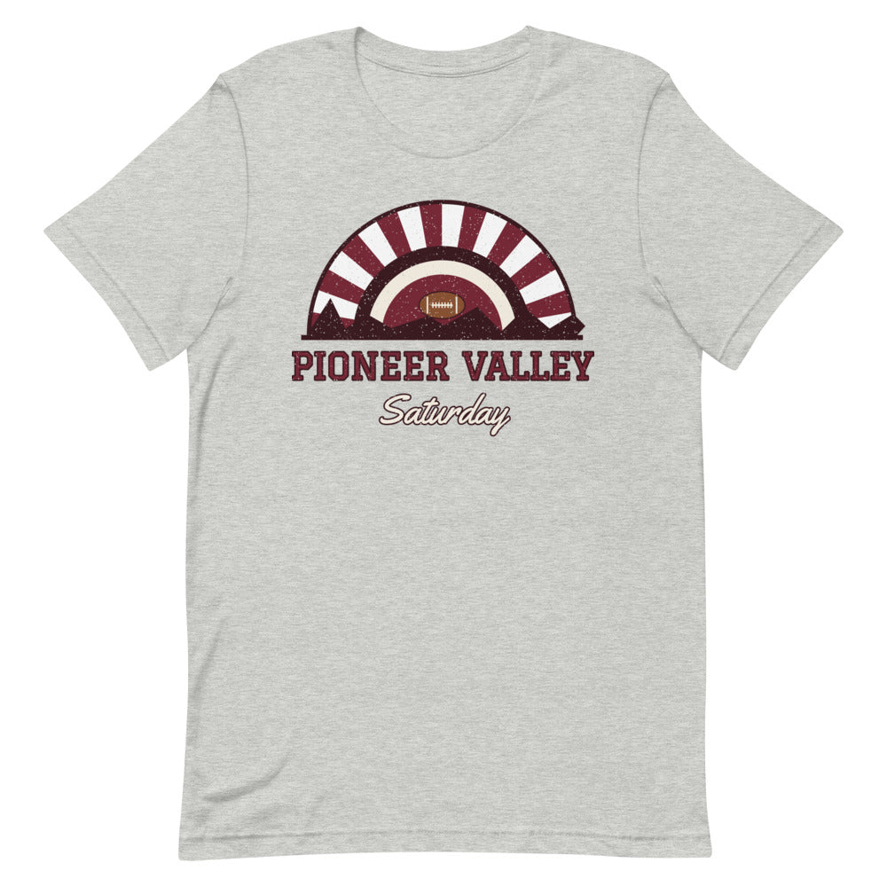 Pioneer Valley Saturday Tee in athletic heather, front
