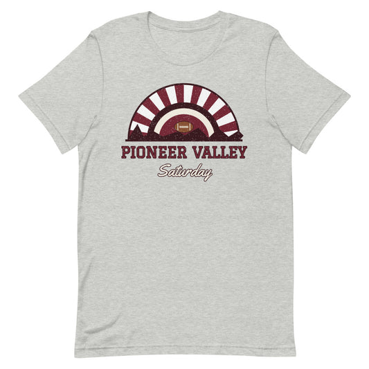 Pioneer Valley Saturday Tee in athletic heather, front