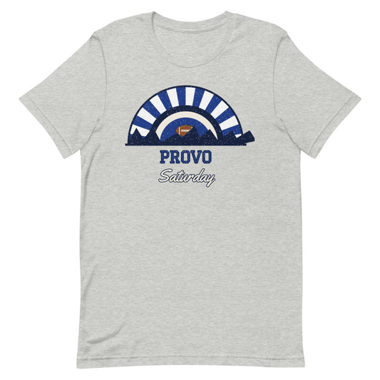 Provo Saturday Tee in athletic heather, front