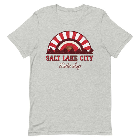 Salt Lake City Saturday Tee in athletic heather, front
