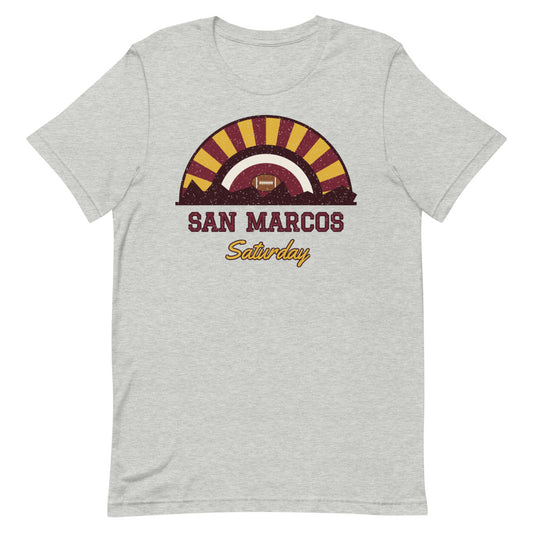 San Marcos Saturday Tee in athletic heather, front