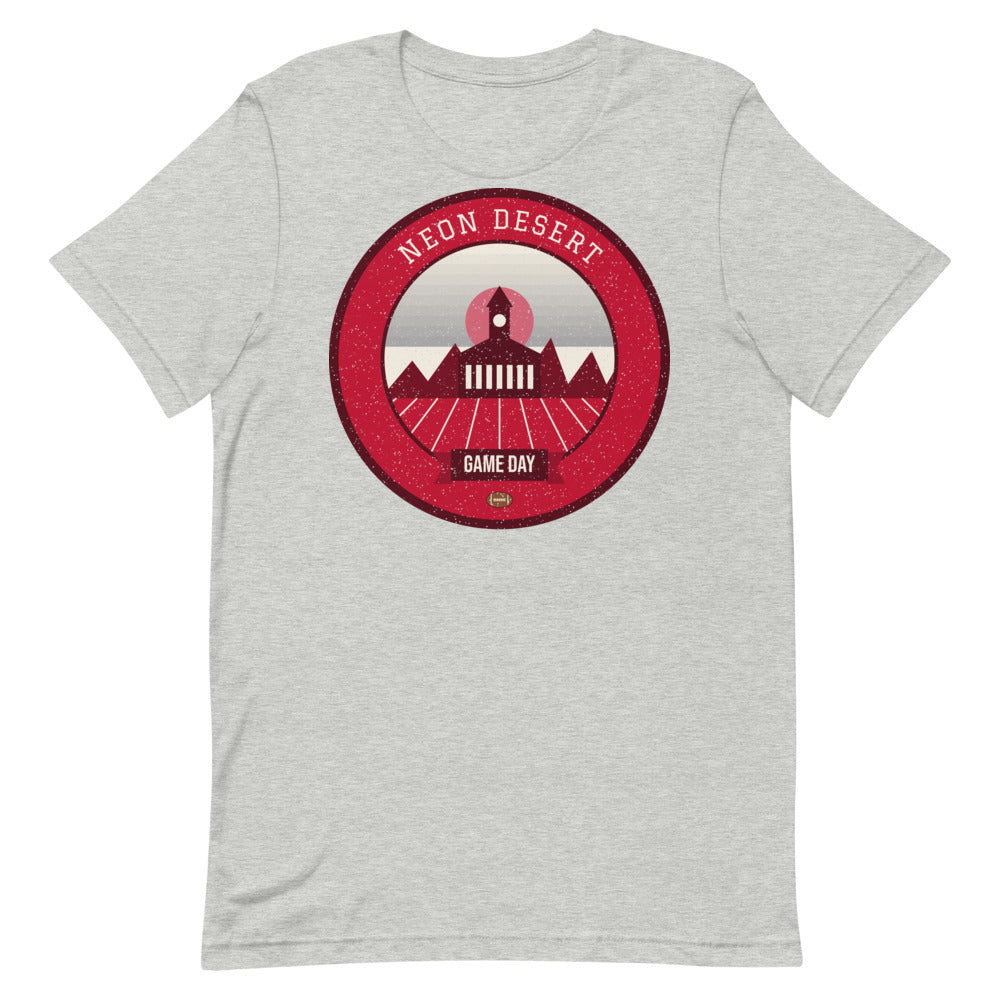 Scarlet Desert Neon Game Day Tee in athletic heather, front