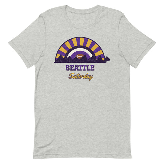 Seattle Saturday Tee in athletic heather, front