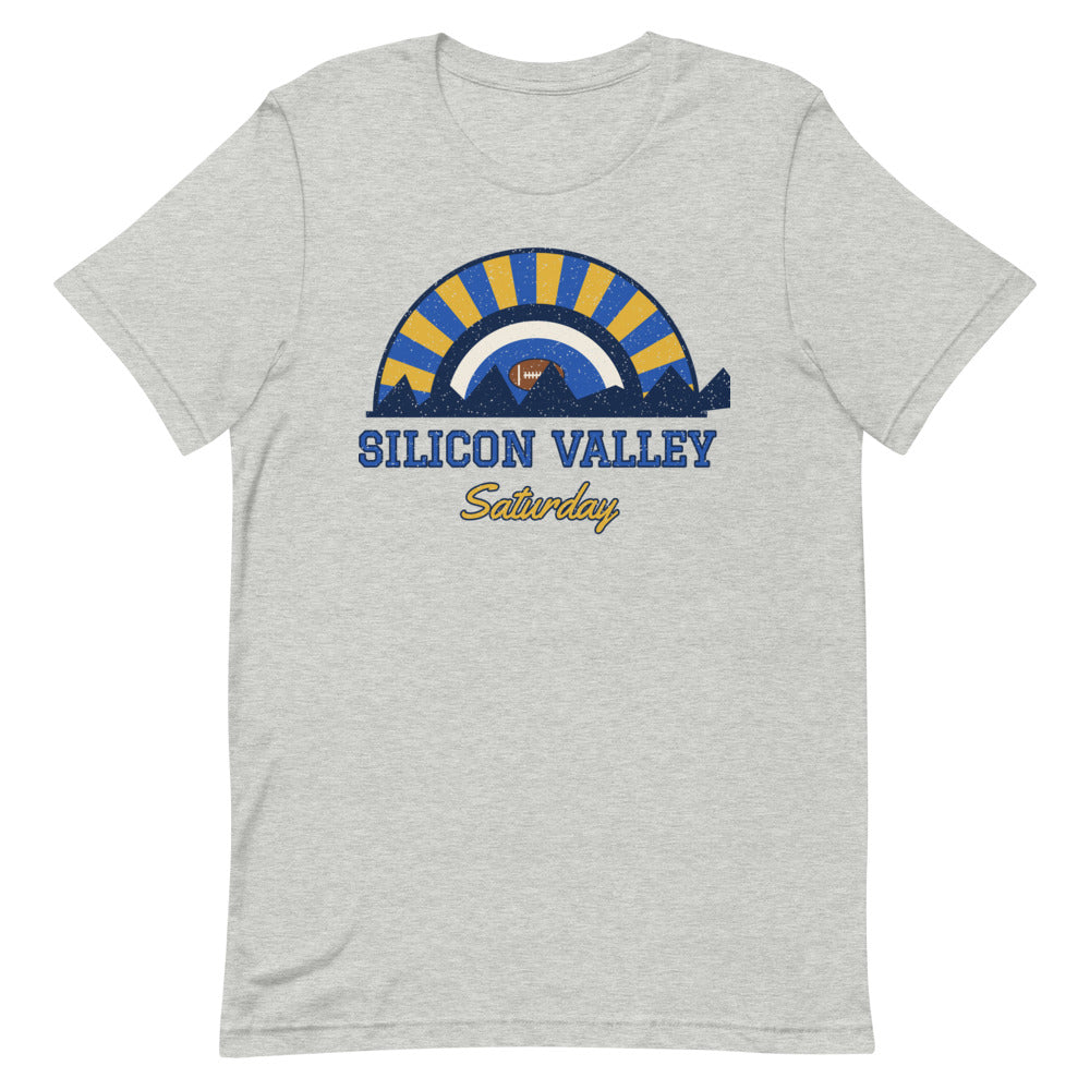 Silicon Valley Saturday Tee in athletic heather, front