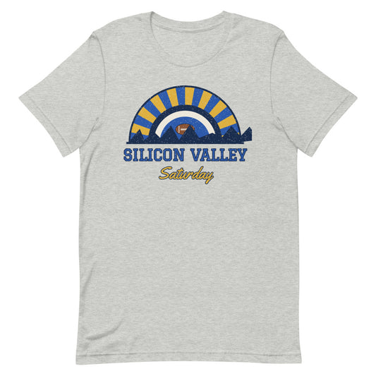 Silicon Valley Saturday Tee in athletic heather, front