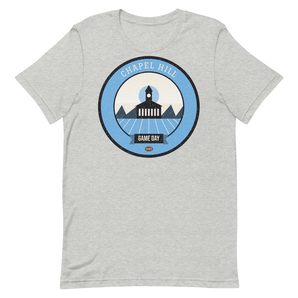 Sky Blue Dogwood Game Day Tee in athletic heather, front
