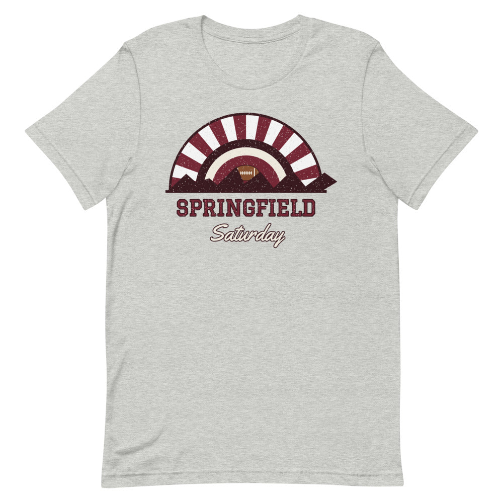 Springfield Saturday Tee in athletic heather, front