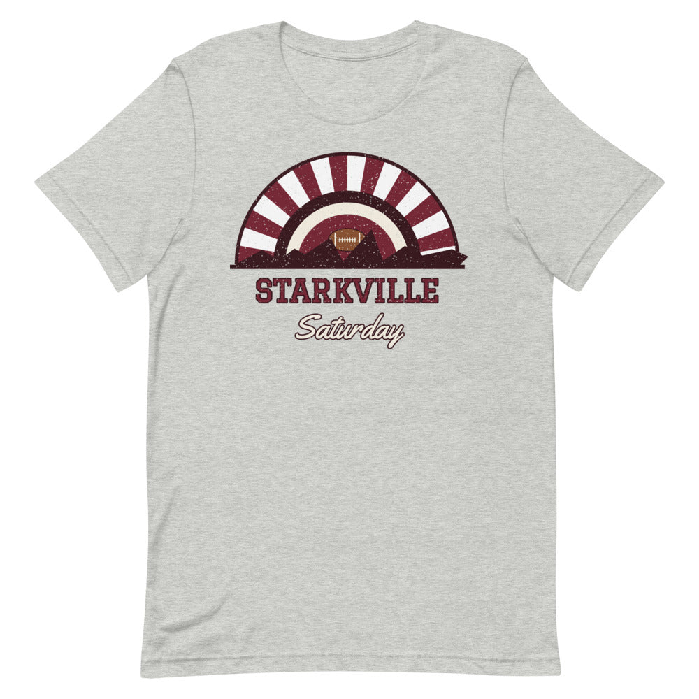 Starkville Saturday Tee in athletic heather, front