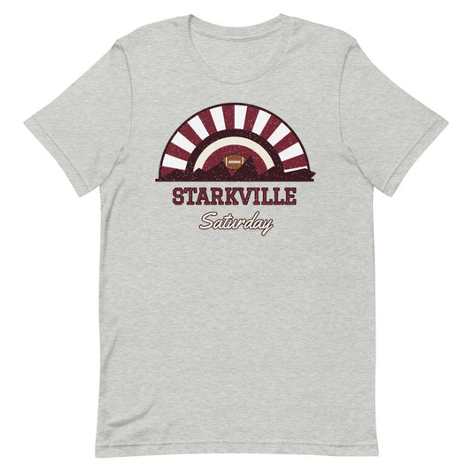 Starkville Saturday Tee in athletic heather, front