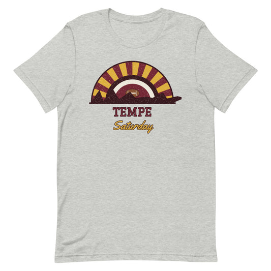 Tempe Saturday Tee in athletic heather, front
