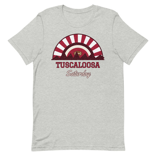Tuscaloosa Saturday Tee in athletic heather, front