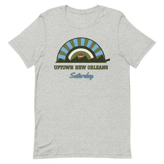 Uptown New Orleans Saturday Tee in athletic heather, front