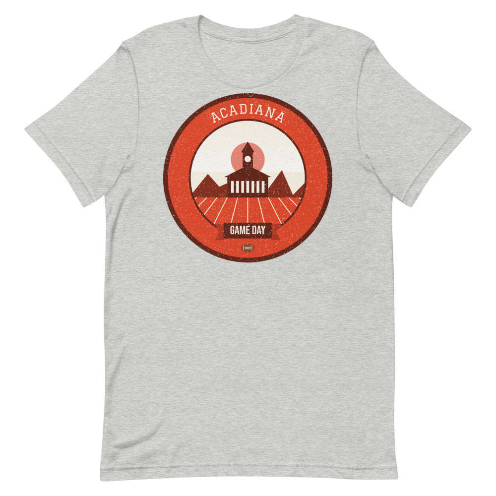 Vermilion Acadiana Game Day Tee in athletic heather, front