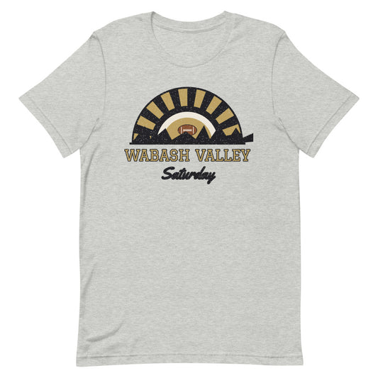 Wabash Valley Saturday Tee in athletic heather, front