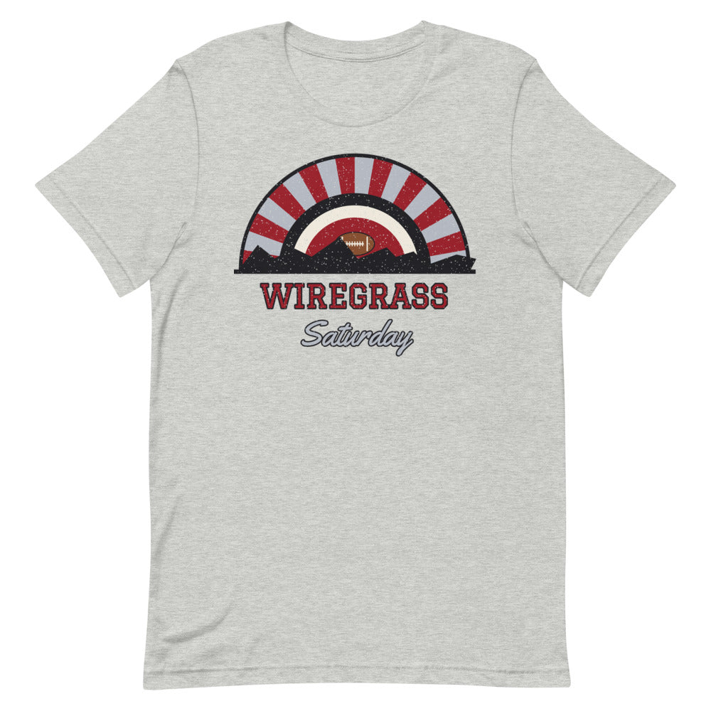 Wiregrass Saturday Tee in athletic heather, front