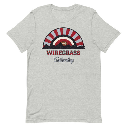 Wiregrass Saturday Tee in athletic heather, front