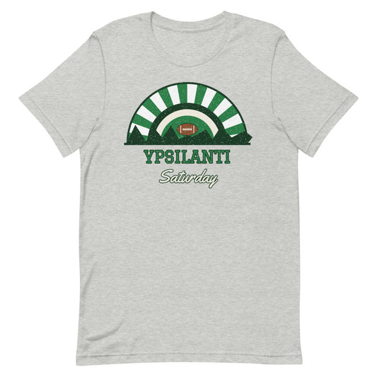 Ypsilanti Saturday Tee in athletic heather, front