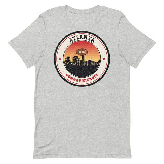 Atlanta Sunday Kickoff Tee in athletic heather, front