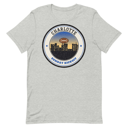 Charlotte Sunday Kickoff Tee in athletic heather, front