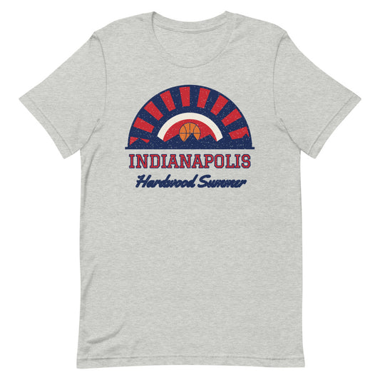 Indianapolis Hardwood Summer Tee in athletic heather, front