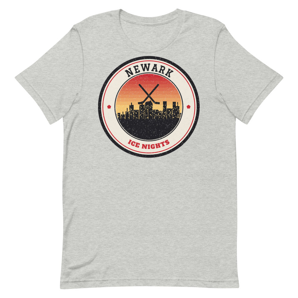 Newark Ice Nights Tee in athletic heather, front