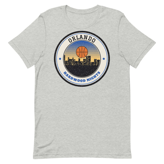 Orlando Hardwood Nights Tee in athletic heather, front