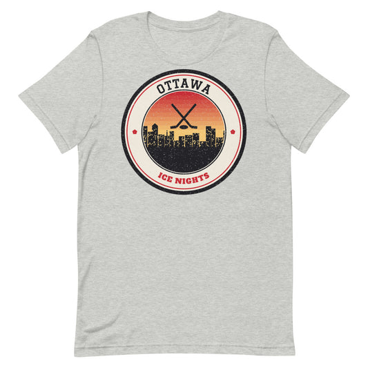 Ottawa Ice Nights Tee in athletic heather, front
