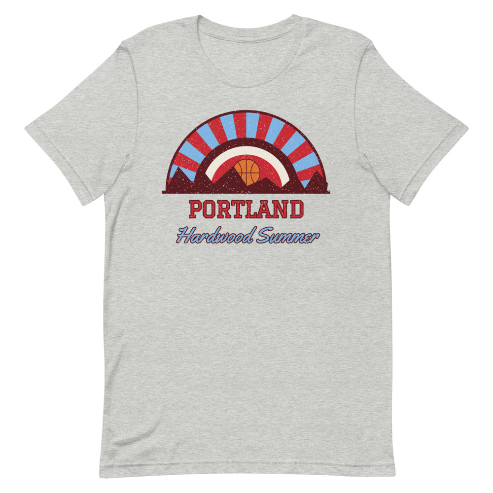 Portland Hardwood Summer Tee in athletic heather, front