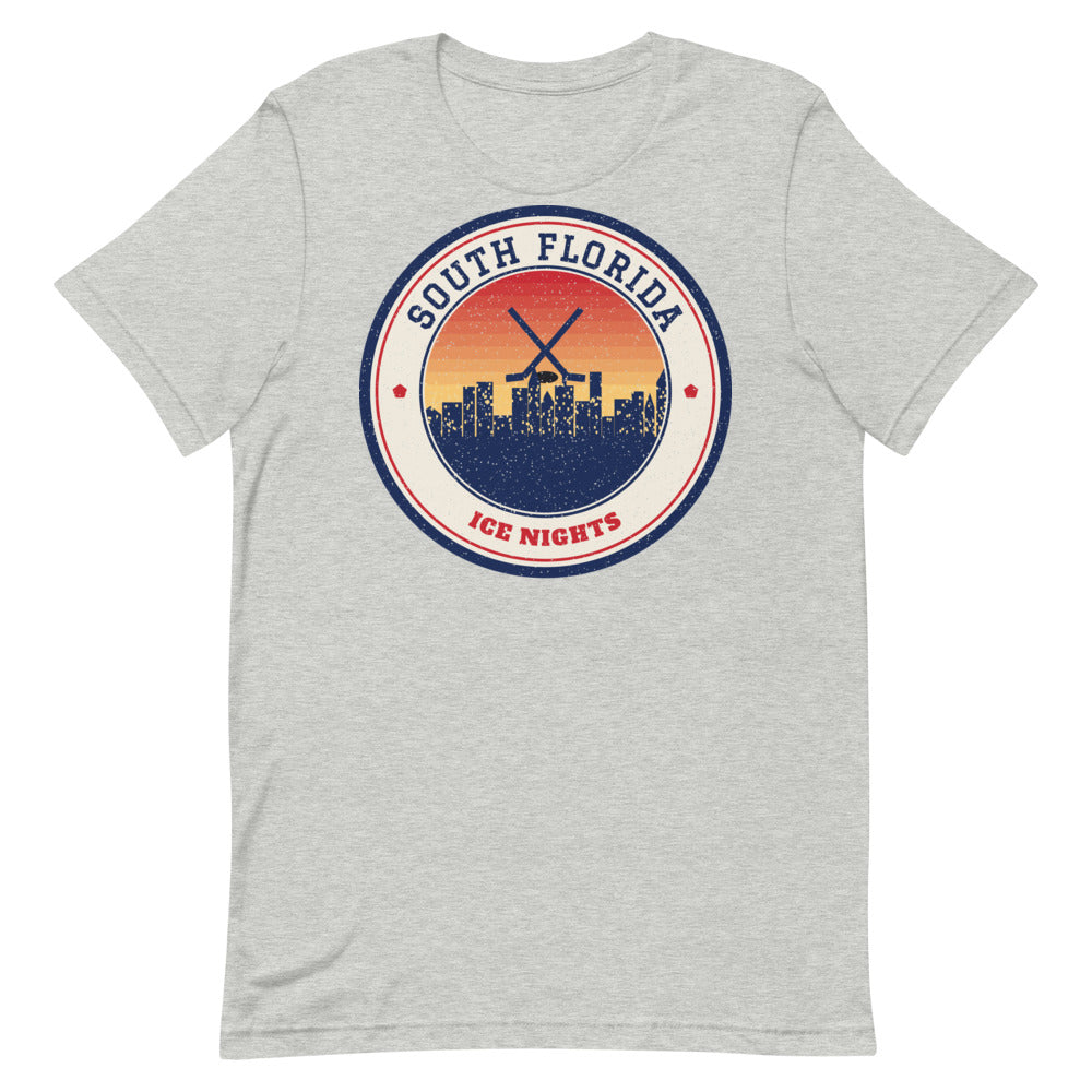 South Florida Ice Nights Tee in athletic heather, front