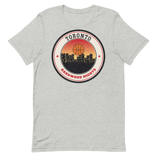 Toronto Hardwood Nights Tee in athletic heather, front